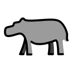 Hippopotamus SVG Icon